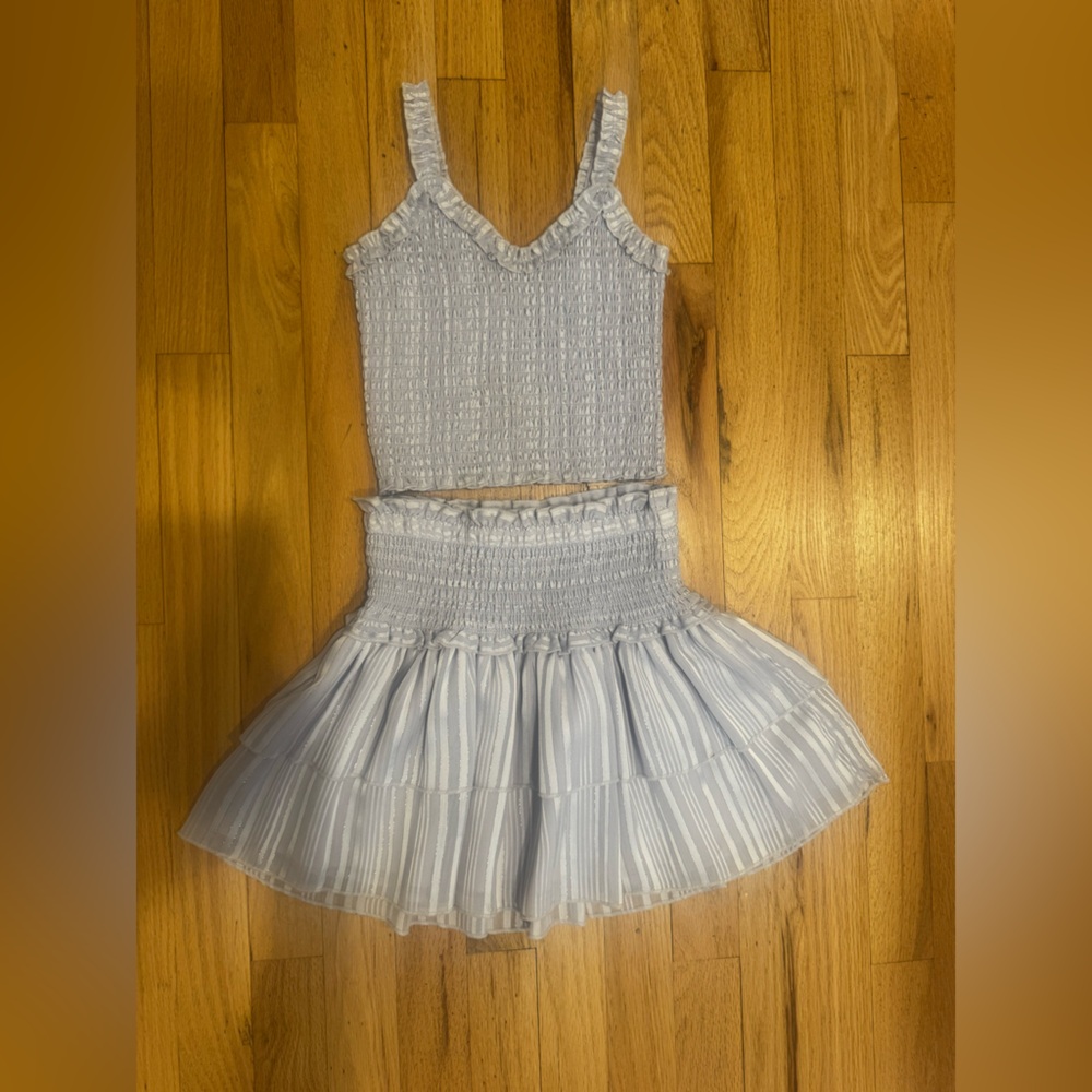 Katie J NYC Tween Girls Shari / Talia Smocked Set - Lilac